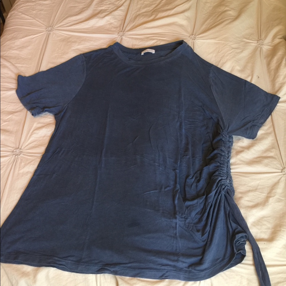 Blue tie up tee